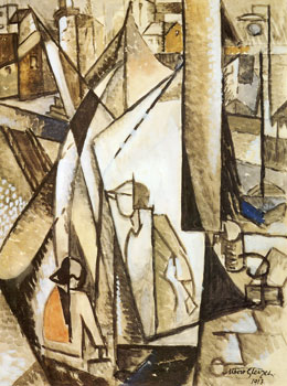 <em>Etude pour Les Bateaux de pêche</em>, 1913<br />
Aquarelle<br />
64,5 x 49 cm<br />
Donation Georg Pauli, 1930 (inv. NMB 1247)