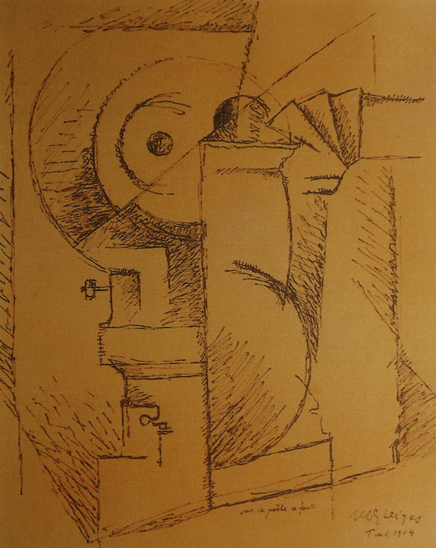 <em>Sur le poële en fonte</em>, 1914<br />
Encre et mine de plomb sur papier<br />
25,2 x 18,2 cm<br />
Acquis en 2008 (inv. 2008.1)