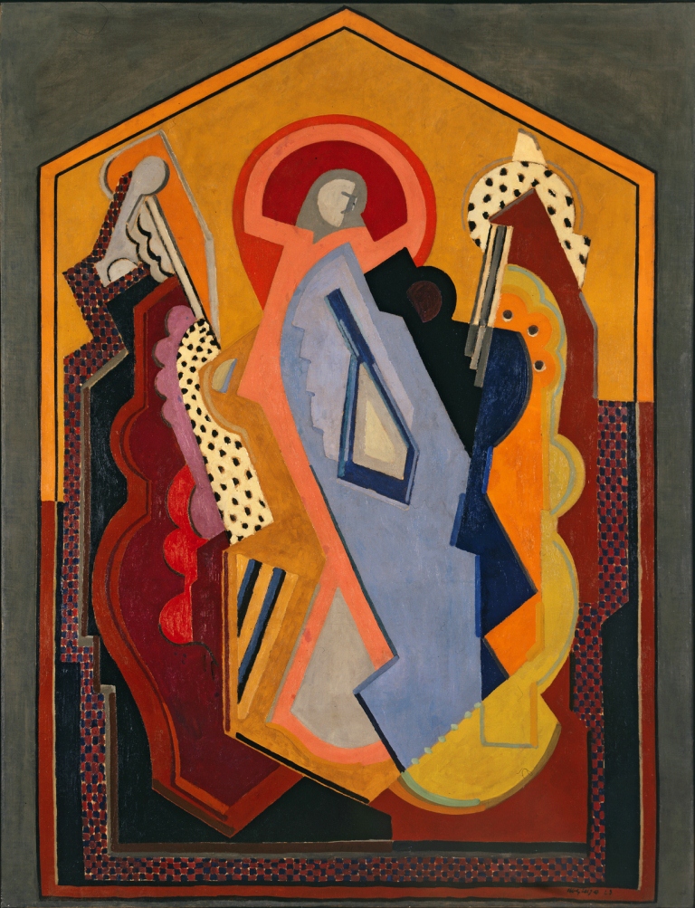 <em>Composition à trois éléments</em>, 1923<br />
Huile sur toile<br />
194 x 149 cm<br />
Donation Paul et Muguette Dini, 2009 (inv. 2005.1.6)<br />
Photo Didier Michalet