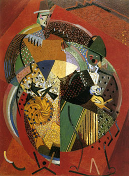<em>Sur des clowns</em>, 1917<br />
Huile et sable sur toile<br />
103 x 76 cm<br />
Paris, musée d'Art moderne de la Ville