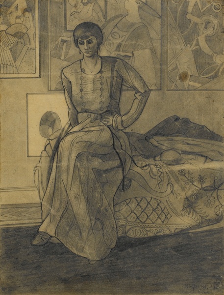 <em>Madame Walter Fleisher</em>, 1918<br />
Mine graphite sur papier<br />
28,4 x 21,8 cm<br />
Acquis en 1975 (inv. AM 1975-285)