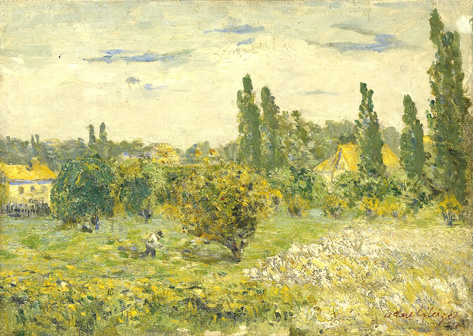 <em>Paysage de Courbevoie</em>, 1901 <br />
Huile sur toile<br />
33 x 46 cm<br />
Legs André Dubois, 2004 (inv. 2005-11)
