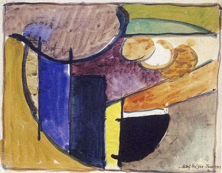 <em>Nature morte</em>, 1915<br />
Gouache sur papier<br />
19,5 x 25 cm<br />
Collection particulière<br />
Photo Alain Basset