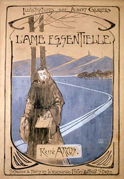 Projet de couverture pour<em> L'Âme essentielle de René Arcos</em>, vers 1907<br />
Crayon, gouache et lavis d'encre sur papier<br />
36,4 x 25,4 cm<br />
Paris, Fondation Albert Gleizes<br />
Photo Alain Basset<br />