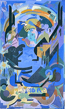 <em>Simbad</em>, 1939-1940<br />
Huile sur toile<br />
308 x 189 cm<br />
Don Robert L.B. Tobin, 1973 (inv. 1973-17-3)