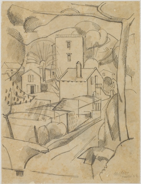 <em>Maison à Cavalaire</em>, 1922<br />
Crayon et rehauts de lavis gris sur papier<br />
27,4 x 20,9 cm<br />
Acquis en 1975 (inv. AM 1975-266)