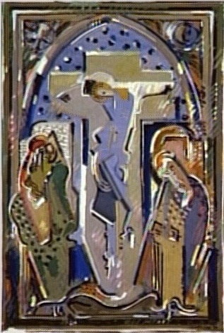 <em>Crucifixion</em>, 1930<br />
Gouache sur papier<br />
24 x 16 cm<br />
Attribution du Fonds national d'Art contemporain, 1938 (inv. AM 1357 D)