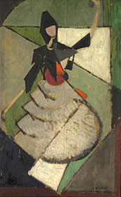 <em>Danseuse espagnole</em>, 1916<br />
Huile sur bois<br />
57,5 x 36,5 cm<br />
Legs André Dubois, 2004 (inv. 2005-14)