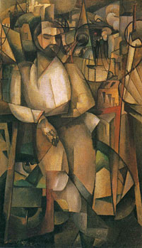 <em>L'Homme au balcon</em>, 1912<br />
Huile sur toile<br />
196 x 115 cm<br />
Don Louise and Walter Arensberg, 1950 (inv. 1950-134-91)
