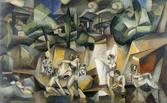 <em>Les Baigneuses</em>,1912<br />
Huile sur toile<br />
105 x 171 cm<br />
Paris, musée d'Art moderne de la Ville