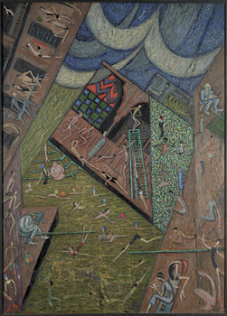 <em>Brooklyn St. George Hotel Piscine</em>, vers 1918<br />
Huile sur toile<br />
105 x 76 cm<br />
Paris, Fondation Albert Gleizes