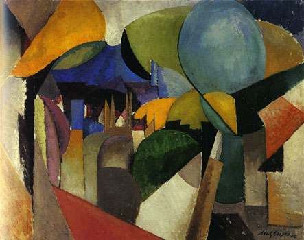 <em>Paysage près de Montreuil</em>, 1914<br>
Huile sur toile<br>
73 x 92,5 cm<br>
Sarrebrück, Saarland-Museum