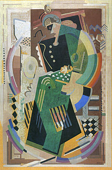 <em>Composition</em>, 1937-1938<br />
Huile sur toile<br />
250 x 165 cm<br />
Attribution du Fonds national d'Art contemporain, 1939 (inv. AM 2332 P)<br />
<br />
En dépôt au musée des Beaux-Arts de Nancy depuis 1998