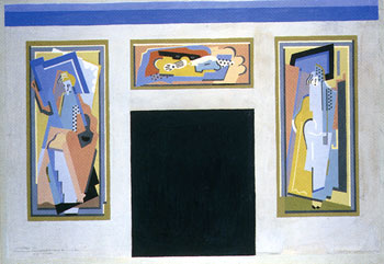 <em>Esquisse pour le décor du nouvel amphithéâtre de l'Ecole de Pharmacie</em>, 1924<br />
Gouache sur traits au crayon sur carton<br />
68 x 100 cm<br />
Don de Juliette Roche-Gleizes, 1954 (inv. 1955-88)