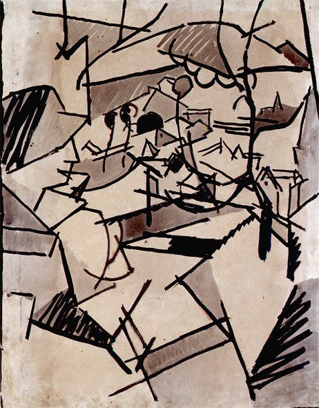 <em>Femme à la fenêtre (Tarrytown)</em>, vers 1915-1916<br />
Encre et lavis sur papier<br />
62 x 48 cm<br />
Acquis en 2000 (inv. 2000.8)