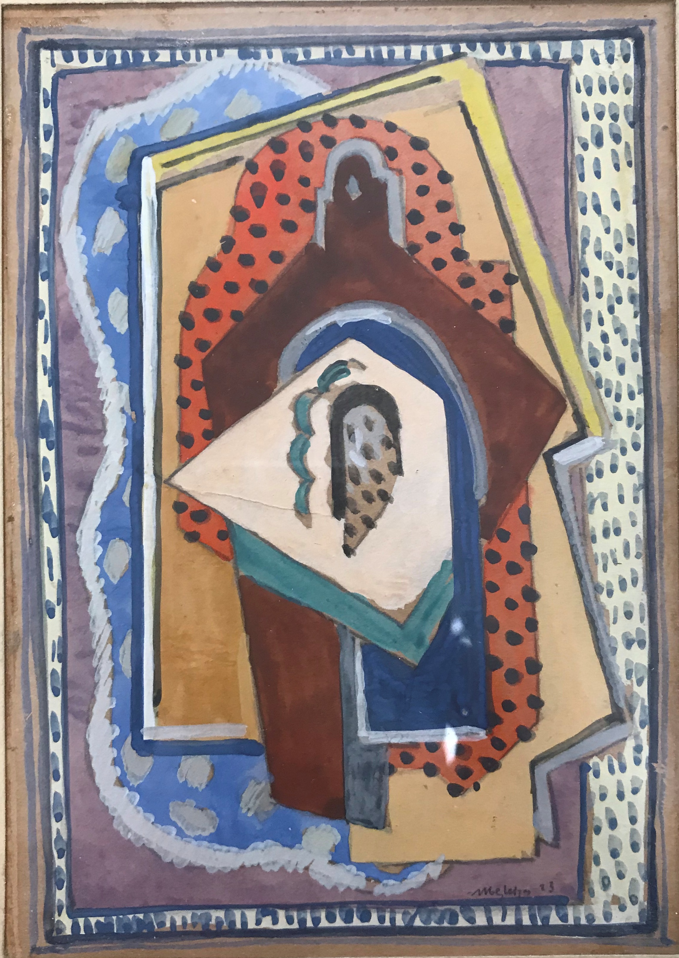 Albert Gleizes, <em>Sans titre</em>, 1923, gouache sur papier, 14,5 x 10,5 cm (Paris, Centre Pompidou, musée national d'art moderne)