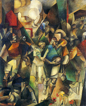 <em>Les Joueurs de foot-ball</em>, 1912-1913<br />
Huile sur toile<br />
226 x 183 cm<br />
Alison Mellon Bruce Fund, 1970 (inv. 1970.11.1 (2372))