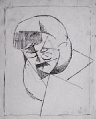 <em>Etude pour le portrait de Florent Schmitt</em>, 1915<br />
Mine de plomb et encre noire sur papier calque<br />
27 x 21 cm<br />
Acquis en 1976 (inv. AM 1976-1039)