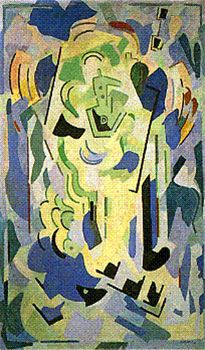 <em>Composition</em>, 1945<br />
Huile sur toile<br />
183 x 110 cm<br />
Don Juliette Roche-Gleizes, 1977 (inv. 23.073