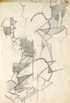 <em>Étude pour Paysage de Tarrytown</em>, 1916<br />
Mine de plomb sur papier<br />
31,2 x 21,7 cm<br />
Legs André Dubois, 2004 (inv. 2005-15)
