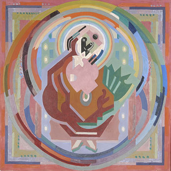 <em>Terre et ciel</em>, 1935<br />
Huile sur toile<br />
145 x 145 cm<br />
Legs André Dubois, 2004 (inv. 2005-20)